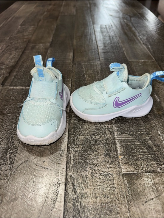Nike Other - Nike Kids Light Blue Sneakers with Purple Swoosh